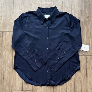 Citizens Of Humanity Camilia Button Up Shirt Midnight Navy Blue Women’s XL New